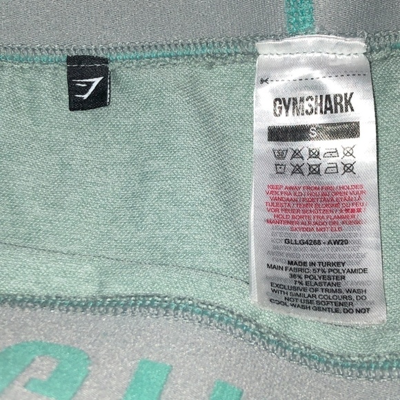 GYMSHARK Flex Leggings Women's Size Small Teal High Waist Stretchy Athletic - Picture 4 of 8